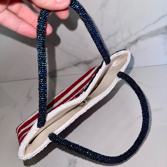 Valerie Stevens Patriotic Beaded Bag- Vintage - Picture 6 of 12